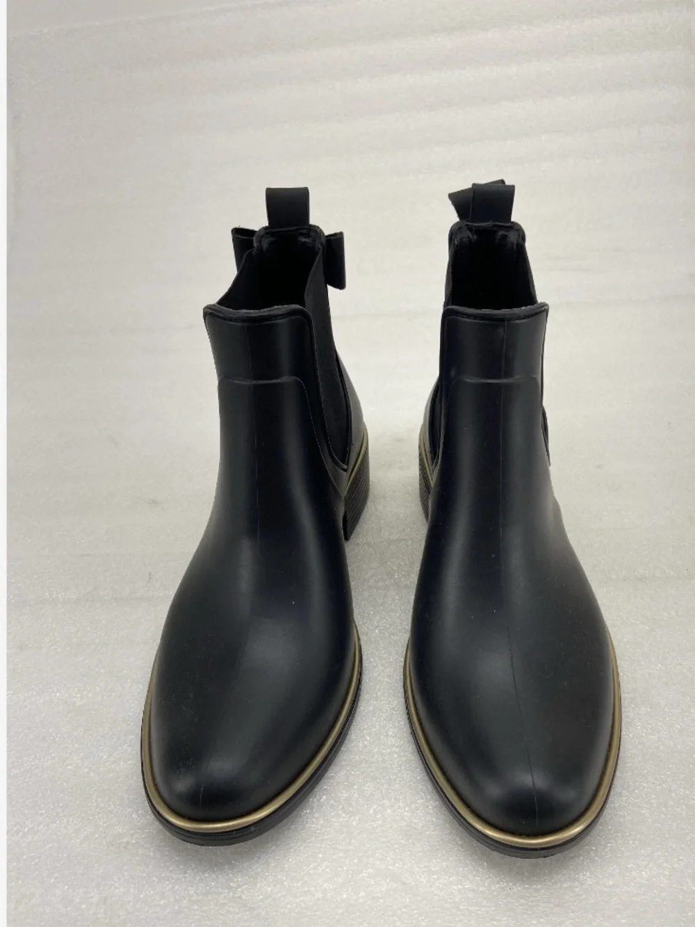 Kate Spade New York Sedgwick Black Rubber Chelsea Rain Boots Womens Size 7